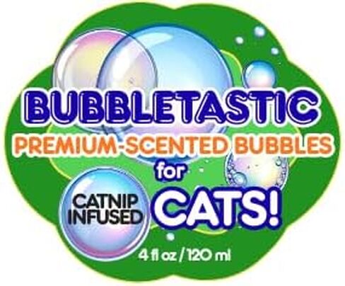 Bubbletastic Catnip Infused Bubbles for Cats, 2 Pack, 4 oz Each, Non-Toxic, Long Lasting Catnip Scented Bubbles in Saudi Arabia
