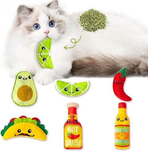 L1rabe Halloween Donut Catnip Stuffed Toys for Cats, Gift for Kitten Lovers in Kuwait