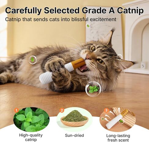 Potaroma 3-Pack Catnip Cat Toys, 15,000mg A+ Pure Kitten Kickers in Saudi Arabia