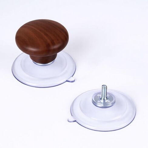 Wooden Mushroom Quilting Ruler Suction Cup Knob, Ergonomic Ruler Grip for Precise Cutting, Strong Suction Cup Handle for Quilters Sewing Patchwork Crafting Tools in Kuwait