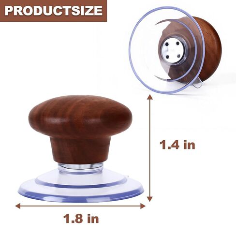 Wooden Mushroom Quilting Ruler Suction Cup Knob, Ergonomic Ruler Grip for Precise Cutting, Strong Suction Cup Handle for Quilters Sewing Patchwork Crafting Tools in Kuwait
