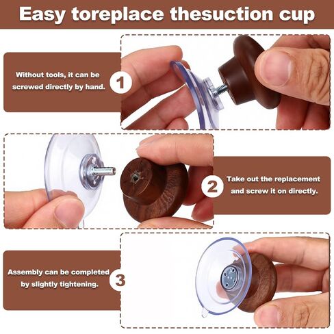 Wooden Mushroom Quilting Ruler Suction Cup Knob, Ergonomic Ruler Grip for Precise Cutting, Strong Suction Cup Handle for Quilters Sewing Patchwork Crafting Tools in Kuwait