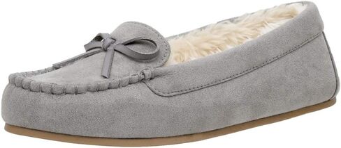 Cushionaire Women's Sabina Moccasin Slipper +Memory Foam , BROWN 8 in Kuwait