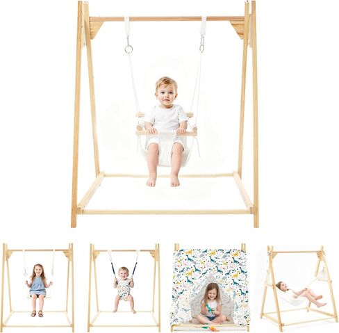 5-in-1 Baby and Toddler Foldable Swing Set in Kuwait
