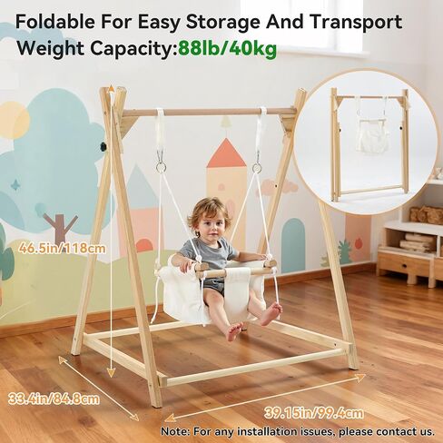 5-in-1 Baby and Toddler Foldable Swing Set in Kuwait