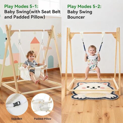 5-in-1 Baby and Toddler Foldable Swing Set in Kuwait
