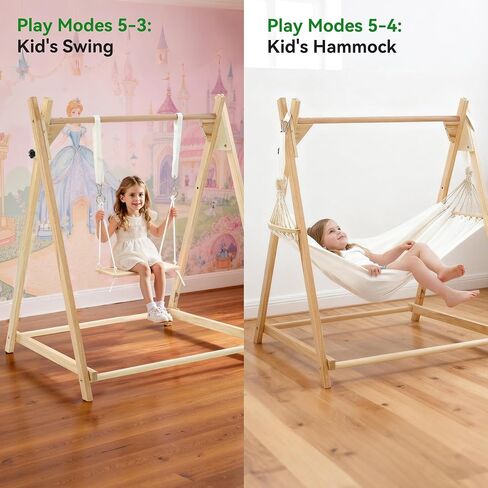 5-in-1 Baby and Toddler Foldable Swing Set in Kuwait