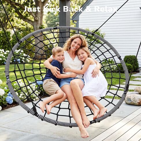 Trekassy 60" Large Spider Web Saucer Tree Swing for Kids & Adults(Patented) in Kuwait