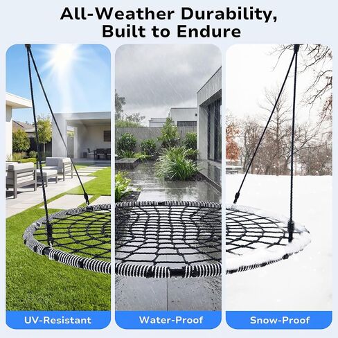Trekassy 60" Large Spider Web Saucer Tree Swing for Kids & Adults(Patented) in Kuwait
