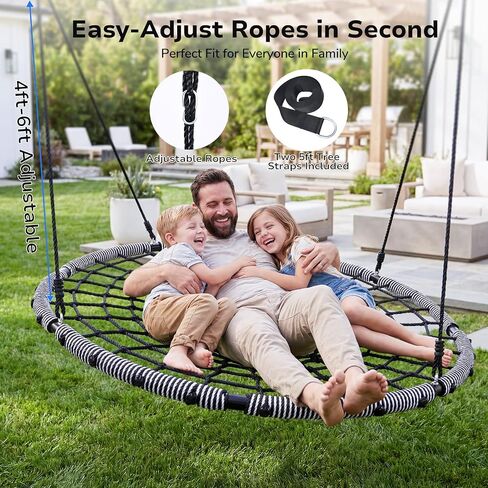 Trekassy 60" Large Spider Web Saucer Tree Swing for Kids & Adults(Patented) in Kuwait