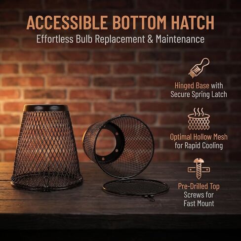 PRETYZOOM 2pcs Heat Lamp Guard Cage, Iron Mesh Cover for Terrarium Safety in Kuwait