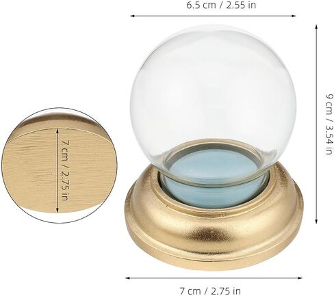 Glass Snow Globe Cover with Base, DIY Micro Landscape Xmas Dome in Kuwait
