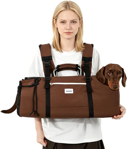 ETIAL Dachshund Carrier Backpack Long Body Ergonomic Dog Travel Bag with Extra Length Lumbar Support Waterproof Airline Approved Cat Carrier Backpack for Small Medium Pets in Kuwait