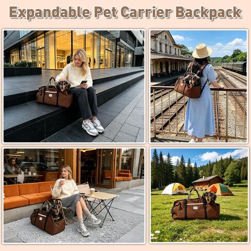 ETIAL Dachshund Carrier Backpack Long Body Ergonomic Dog Travel Bag with Extra Length Lumbar Support Waterproof Airline Approved Cat Carrier Backpack for Small Medium Pets in Kuwait
