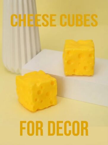 Cheese Shape TPR Slow Rebound Squeeze Fidget for Adults, Soft Textured Desk Accessory, Portable (Yellow,5*5*5) in Kuwait