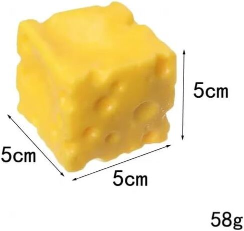 Cheese Shape TPR Slow Rebound Squeeze Fidget for Adults, Soft Textured Desk Accessory, Portable (Yellow,5*5*5) in Kuwait