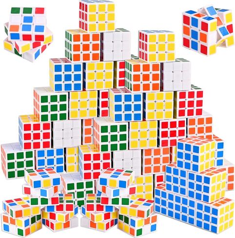 GOLDGE 60 Mini Cube Puzzles, 1.18in 3x3, Fun Party Favors for Kids in Kuwait