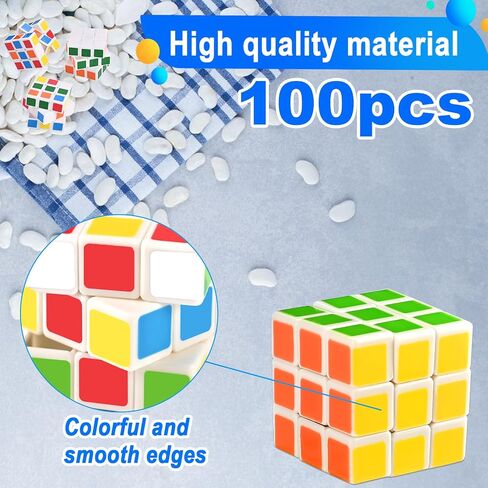 GOLDGE 60 Mini Cube Puzzles, 1.18in 3x3, Fun Party Favors for Kids in Kuwait