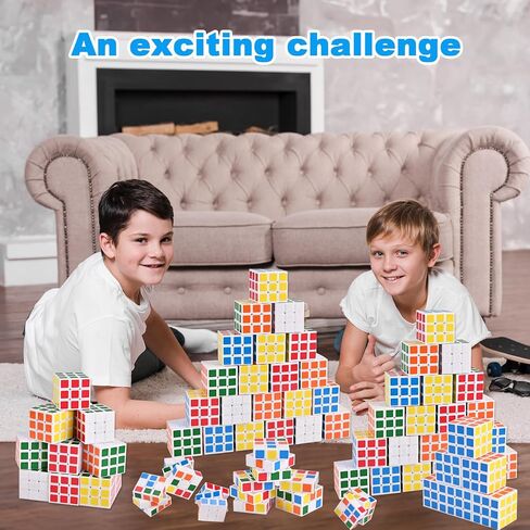 GOLDGE 60 Mini Cube Puzzles, 1.18in 3x3, Fun Party Favors for Kids in Kuwait