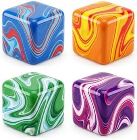 Marble Squishy Sensory Cube, Colorful Squeeze Fidget Desk Toy, Soft Handheld Palm Toy,5 Colors Available (Green) in Kuwait