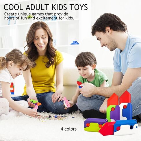 8Pcs 3D Gravity Plastic Toy Switchblade Printing Knife Carrot Knife, Sensory Knife Fidget Toys for Kids & Adults, Anxiety Stress Relief Toy in Kuwait
