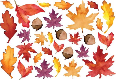 Fresh Autumn Leaves Mega Value Pack Cuotouts - 5", 8", 12" (Pack of 30) - Stylish Design - Perfect for Seasonal Decor, Events, and DIY Craft Projects in Kuwait