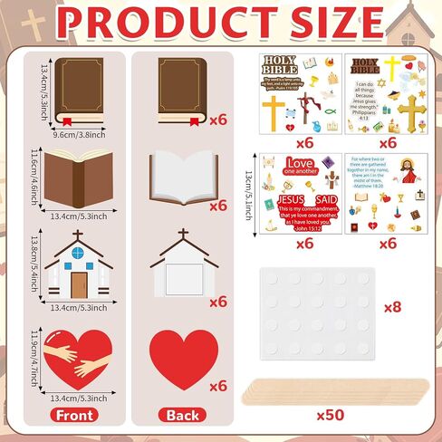 Church Fans Handheld Set Christian Religious DIY Bible Paper Fans Craft with Stickers And Wooden Handle Sticks Make Your Own Fan Gift Kit for Sunday School VBS Church Home Classroom Activities in Saudi Arabia