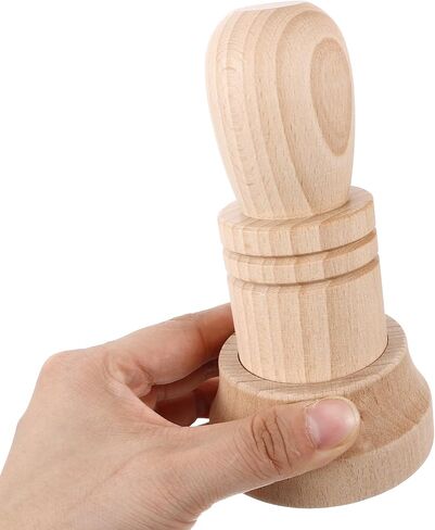 Sewroro Wooden Paper Pot Maker Set Newspaper Pot Maker Tool for Seedlings DIY Nursery for Gardening Compact Wood Tool for Starter Pots 1 Set in Kuwait