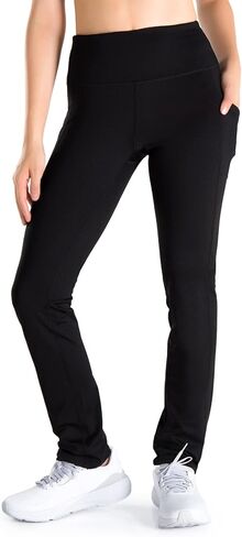 Yogipace Petite/Regular/Tall Women's Fleece Lined Thermal Pants Straight Leg Yoga Winter Sweatpants in Kuwait