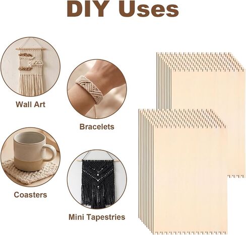 40pcs Wooden Weaving Loom Set for Adults Beginners, 6x9" Natural Craft Tool in Kuwait
