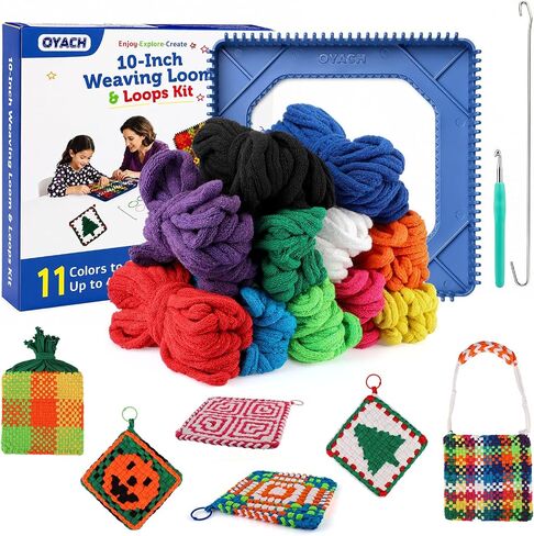 OYACH 7inch Cotton Potholder Metal Weaving Loom Loop,440 Potholder Loom Kit in Kuwait