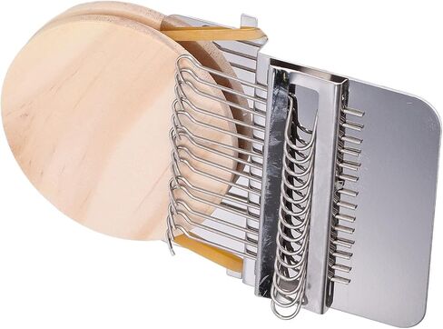 Mini Darning Loom, 28 Hooks Speedweve Type Weave Tool Small Wooden Weaving Loom Kit for Mending Jeans Socks & Clothes Hand Knit Patch Tool for DIY Craft Repair (Stainless Steel + Pine) in Kuwait
