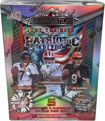 2026 WILD CARD JUST THE Hits: Patriotic Edition America 250 Trading Card Box (1 Comix 1/1 Card Per Box) in Kuwait