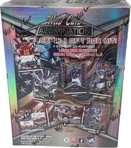 2026 WILD CARD JUST THE Hits: Patriotic Edition America 250 Trading Card Box (1 Comix 1/1 Card Per Box) in Kuwait