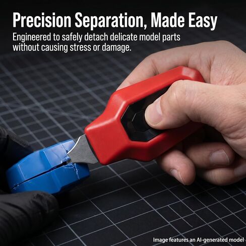 Press Model Separator, Automatic Parts Detacher & Part Separation Tool, Ergonomic Hobby Assembling Tool for Model Kits, 1.65 x 2.75 Inch, High-Strength ABS, Red in Kuwait