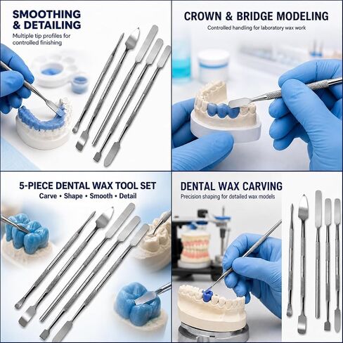 5 Pieces Wax Carver Tool Set, Stainless Steel Double-Ended Sculpting Tools in Kuwait