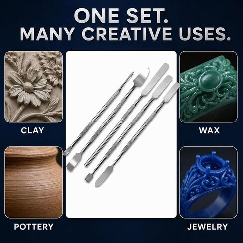5 Pieces Wax Carver Tool Set, Stainless Steel Double-Ended Sculpting Tools in Kuwait