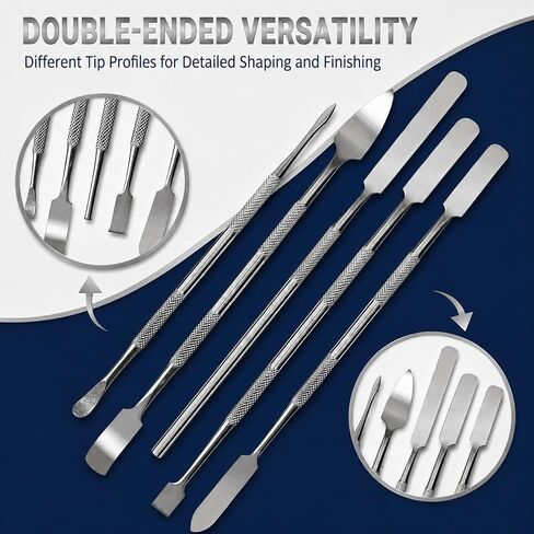 5 Pieces Wax Carver Tool Set, Stainless Steel Double-Ended Sculpting Tools in Kuwait