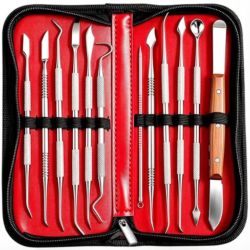 G.CATACC 12Pcs Dental Wax Carving Tools Set, Double End Sculpting Kit in Kuwait