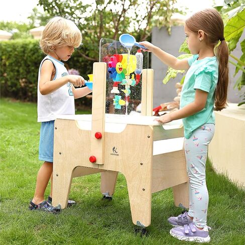 Kids Water&Sand Sensory Table, Indoor&Outdoor Play Table w/Casters in Saudi Arabia