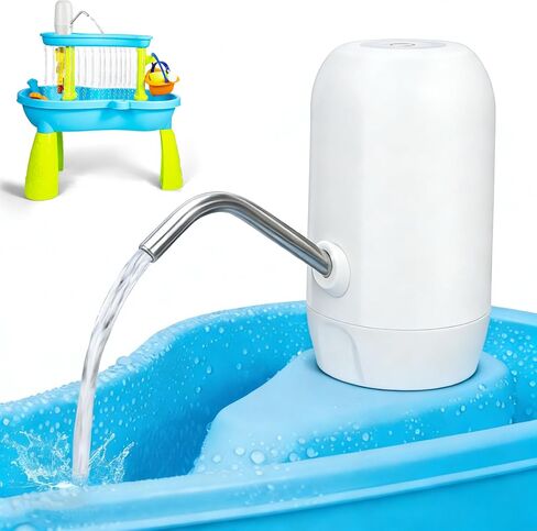 Water Table Pump, Continuous Kids Water Pump for Table, 3 Hours of Non-Stop Work Water Table Accessories Water Pump for Fun Summer Outdoor Water Toys Outside Water Play (White) in Kuwait