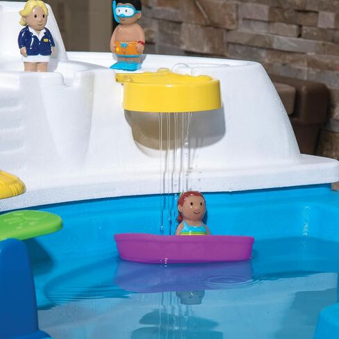 Step2 Fiesta Cruise Sand & Water Table with Umbrella, Kids Activity Sensory Playset, Summer Outdoor Toys, 10 Piece Water Toy Accessories, for Toddlers 2+ Years Old in Kuwait
