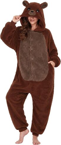 LATH.PIN Animal Onesie Pajamas for Adults Unisex One Piece Halloween Cosplay Costume Sleepwear for Women and Men in Saudi Arabia