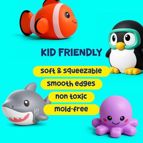 Tubby Tots Mold-Free Design Bath Toys for Kids - Baby Toys for Toddlers in Kuwait