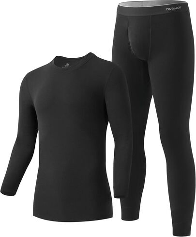 DAVID ARCHY Thermal Underwear for Men with Double-layer Knee & Elbow Panel Toasty Fleece Lined Base Layer Long Johns or Sets in Kuwait