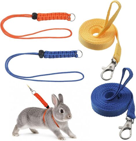 2 Pcs Ferret Harness and Leash Set Adjustable Figure 8 Harness and Leash for Small Animals in Kuwait