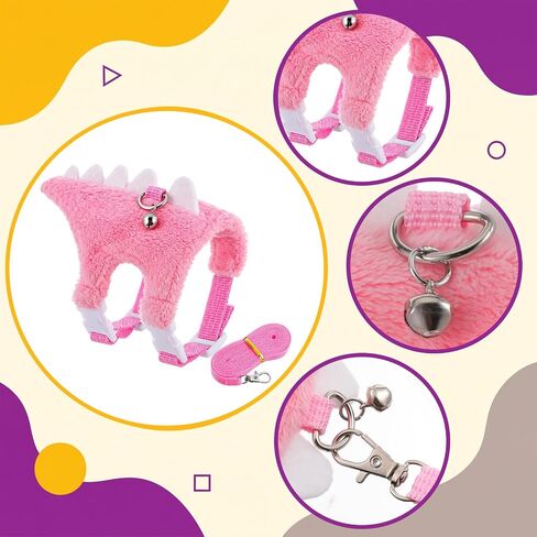 Ferret Harness and Leash Set 2 Pcs Dinosaur Shaped Ferret Harness in Kuwait