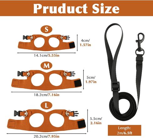 Bearded Dragon Harness and Leash Set, 3 Pack Adjustable Vest Harnesses with 6.5 ft Nylon Leash, Small Animal Traction Rope Training Walking Vest Accessories for Reptile Squirrel Rat in Kuwait