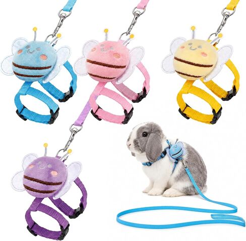 4 Sets Adjustable Bunny Harness Leash, Pet Cute Vest Harness Leash in Kuwait