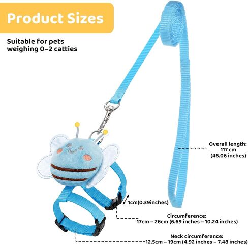 4 Sets Adjustable Bunny Harness Leash, Pet Cute Vest Harness Leash in Kuwait